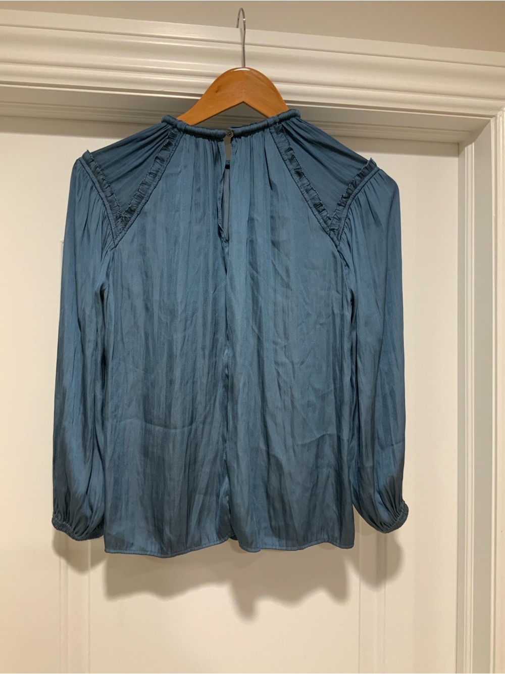 CURRENT AIR Round Neck Ruffled Top - Picture 8 of 11